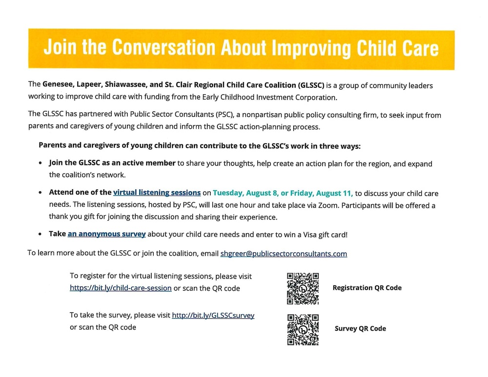 join a workgroup to improve child care in the sta