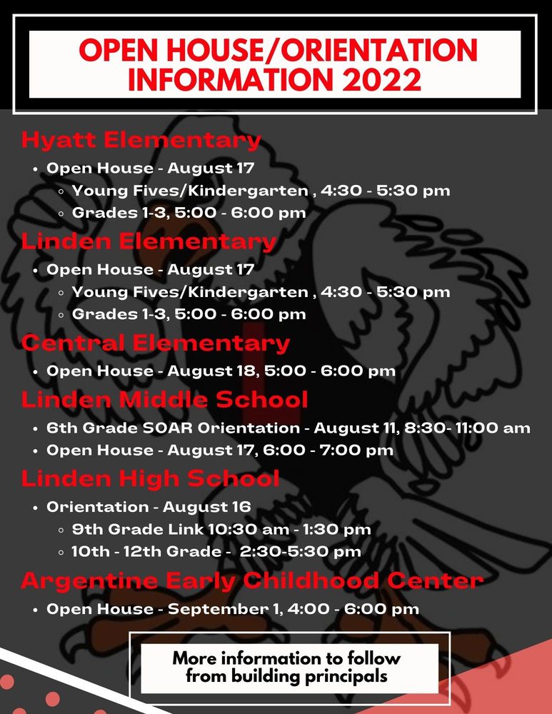 Open House Dates and Times