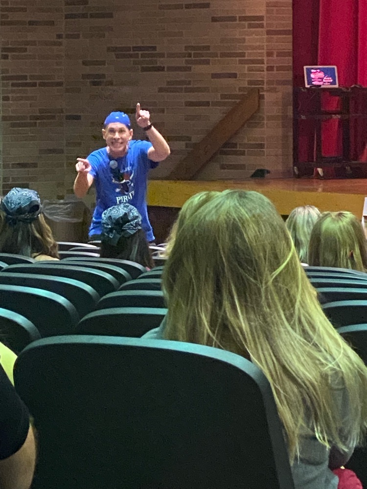 man with blue bandana on his head