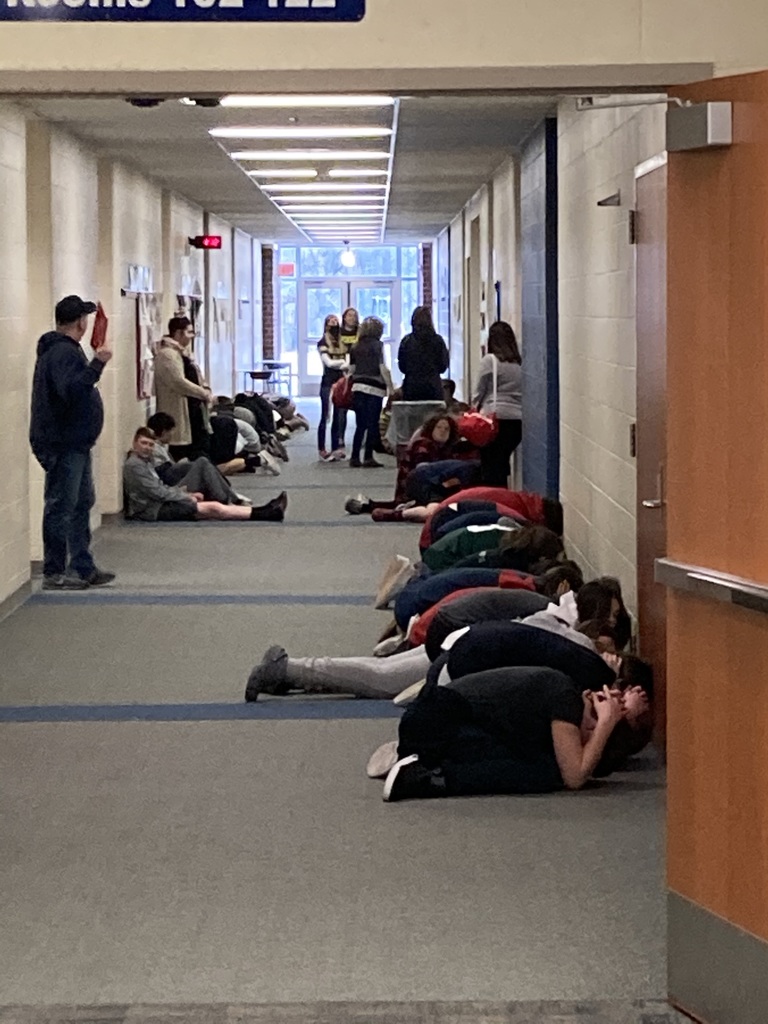 Picture of students during drill