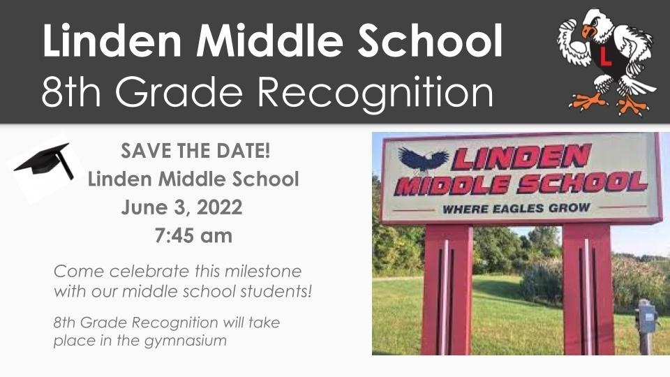 8th Grade Recognition Announcement