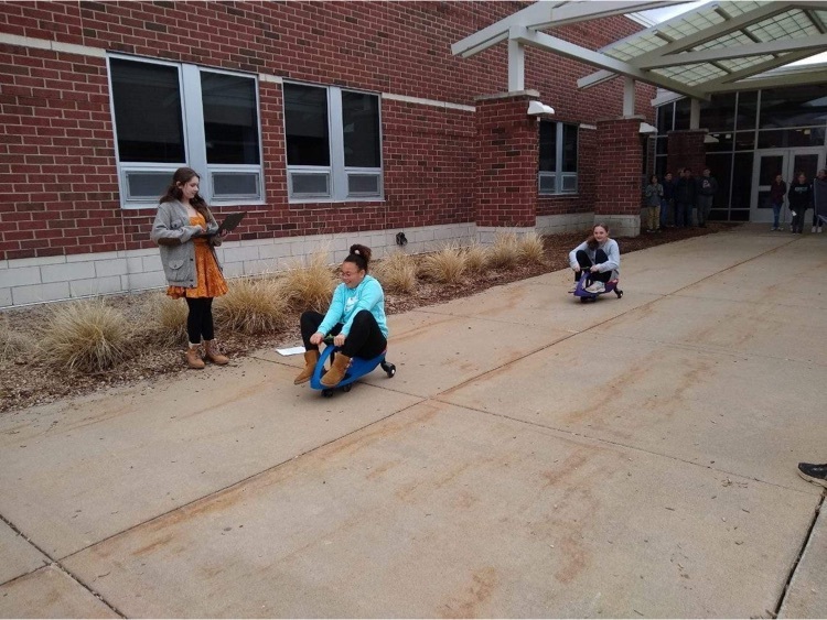 students testing speed 