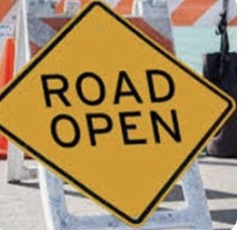 road open sign