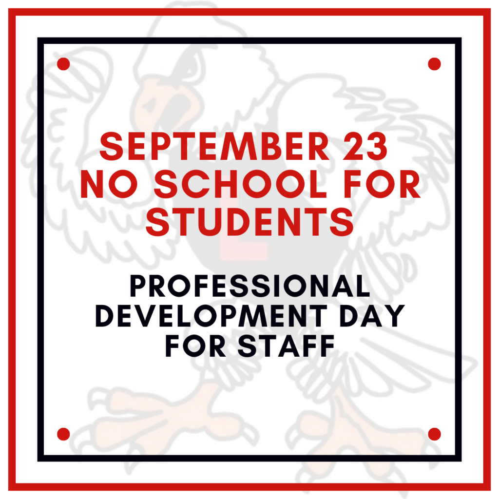 image of eagle with text September 23 no school for students