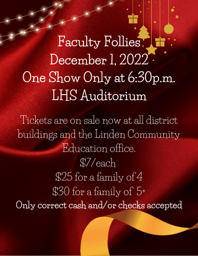 Flyer with Faculty Follies information