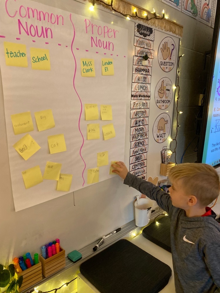 Sticky notes are the coolest thing right now in 1st grade!