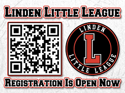 Linden Little League image with qr code