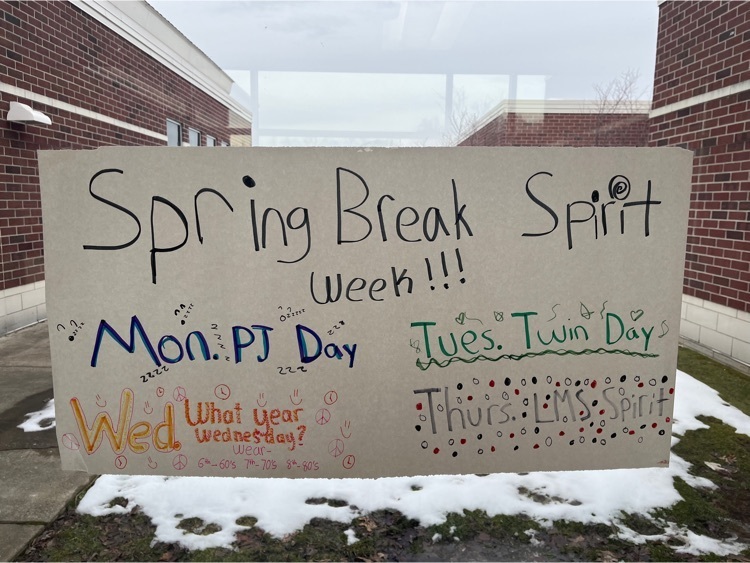 fine with text about spring break spirit week
